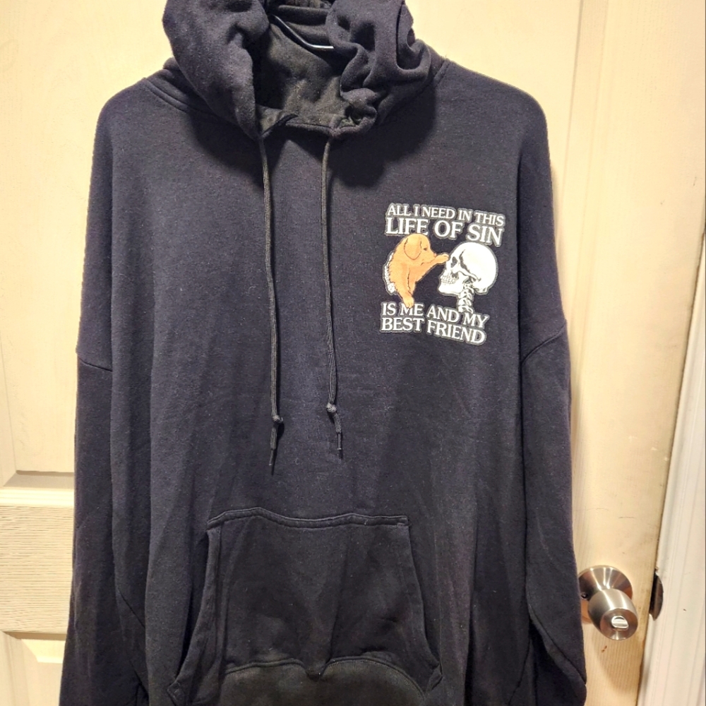 Black Graphic Hoodie